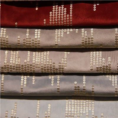 Polyester baxmal dekorativ parda mato
